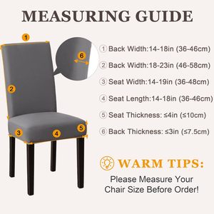 ชุดคลุมเก้าอี้รับประทานอาหารและห้องครัวแบบยืดได้4ชิ้นสีเทาทันสมัยเหมาะกับเก้าอี้พาร์สันส์ที่คลุมเฟอร์นิเจอร์ในสต็อก - Product Image 3