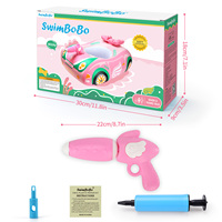 Swimbobo Adorable Rose Enfant Gonflable Siège de Piscine Flottant Bateau Pistolet à Eau Jouet de Bain pour Tout-Petit Bébé Bouée Anneau Flottant