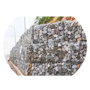 Padrão Gabions Tamanho Fio 2.7mm Malha 8*10cm Hexagonal Galvanizado Gabion Cestas