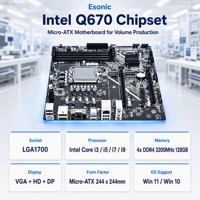 Carte mère de haute qualité avec chipset Q670, compatible avec les processeurs Intel Core i3, i5, i7, i9 de 12e, 13e et 14e génération, socket LGA1700