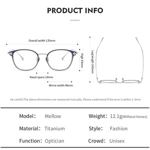 Gran oferta MELLOW 2025, gafas de diseño clásico de lujo Vintage, monturas de gafas ópticas de <span class=keywords><strong>la</strong></span> <span class=keywords><strong>vieja</strong></span> <span class=keywords><strong>escuela</strong></span>, monturas clásicas de moda para hombres - Product Image 4