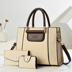 Conjunto de Tres Piezas de Bolsos de Mano para Mujer, Estilo Europeo y Americano 2025, Gran Capacidad - Product Image 5