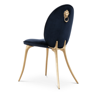 Silla Moderna de Latón Inspirada en la Estética Vibrante <span class=keywords><strong>del</strong></span> <span class=keywords><strong>Circo</strong></span>, Acabado Pulido para Uso en Restaurantes, Apartamentos y Bares Domésticos - Product Image 3