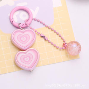 Creativo gradiente 3D corazón coche llavero colgante fresco colorido burbuja cuentas accesorios auricular funda decoraciones - Product Image 6