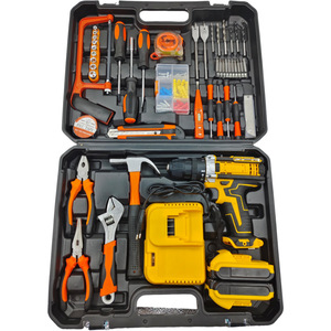 Perceuse à percussion sans fil portable 21V, kit d'usine, vitesse variable, diamètre de perçage 10mm, alimentation par batterie au lithium - Product Image 2