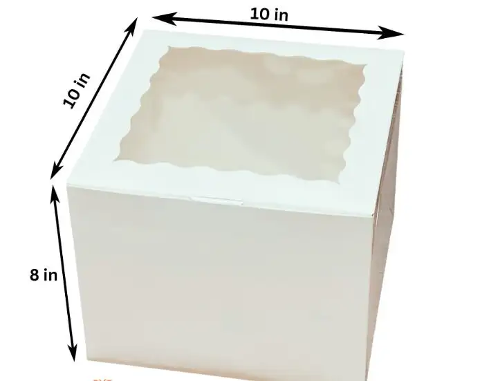 กล่องเค้ก10/12นิ้ว12x12x10in สูงหน้าต่างพีวีซีงานเลี้ยงวันเกิดงานแต่งงานทุกโอกาส