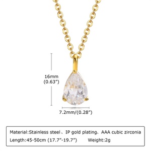 สร้อยคอจี้คริสตัลประดับทอง 18k ดีไซน์สวยงาม สามารถสลักชื่อได้ - Product Image 5