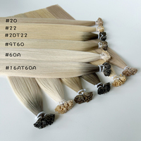 Extensiones de Cabello Humano con Queratina Pre-Adheridas con Punta Plana Balayage Color 50g-MOQ, Extensiones de Cabello Remy SDD