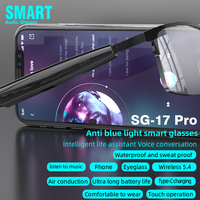 Lunettes Intelligentes SG17 Pro avec Traduction IA en Temps Réel, Écran Tactile, Audio, Chargement Type-C, Contrôle Tactile, Protection Solaire