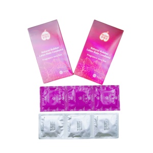 Preservativos masculinos cuadrados <span class=keywords><strong>de</strong></span> silicona extra sensible con suave sabor a <span class=keywords><strong>fresa</strong></span> látex <span class=keywords><strong>de</strong></span> caucho natural lubricación extra para hombres - Product Image 4
