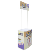 Table pliante en plastique, bureau d'exposition d'événements, comptoir stable, portable, promotion pour les magasins