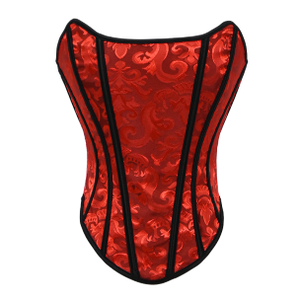 Corset Jacquard sans bretelles pour femme, avec baleines, bustier, serre-taille et gaine amincissante pour le ventre - Product Image 4