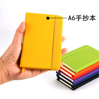 Cahier de notes en cuir PU avec logo personnalisé de haute qualité A5 A6 Budget Business School Office Diary Journal Notebook avec bande élastique