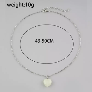 Brown Message Card Water Drop <strong>Star</strong> Heart <strong>Glow</strong> <strong>in</strong> <strong>the</strong> <strong>Dark</strong> Pendant Necklace Charm Fashion Jewelry - Product Image 6