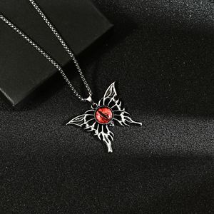 Collier Pendentif Papillon Croix Rétro Cubique Hip-Hop en Acier Inoxydable pour Hommes, Style Vintage, Zircon, Cadeau Tendance pour Hommes et Femmes, Vente en Gros - Product Image 6
