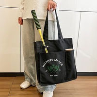Sac de badminton en toile de coton écologique, sac de sport décontracté, grande capacité, sac à bandoulière pour l'entraînement sportif