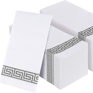 Serviettes en <span class=keywords><strong>papier</strong></span> jetables imprimées Airlaid <span class=keywords><strong>40x40</strong></span> 42x30 1 plis colorées pour hôtel, cuisine, serviettes en <span class=keywords><strong>papier</strong></span> pour le dîner, style sac - Product Image 1