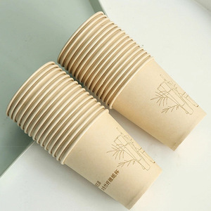 Gobelets en papier en fibre de bambou, 100 pièces, gobelets jetables épaissis pour boissons froides, pour la maison, le bureau, le pique-nique - Product Image 3
