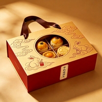 Coffret Cadeau Premium pour le Festival de la Mi-Automne, Conception Personnalisée, Emballage Portable avec Fenêtre, Boîte à Tiroir pour Gâteaux de Lune et Pâtisseries
