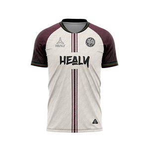 Camiseta de Fútbol para Hombre, Diseño Único, Rendimiento Excepcional, Estilo Deportivo, Cuello en V Profundo, Color Granate, Manga Corta - Product Image 1