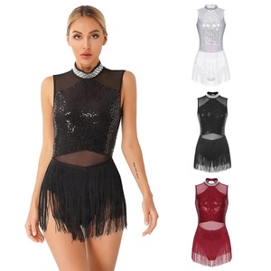 Fabricant personnalisé de vêtements de danse samba de haute qualité Costume de danse de scène Performance Wear Tango Robe de danse latine pour femmes - Product Image 1