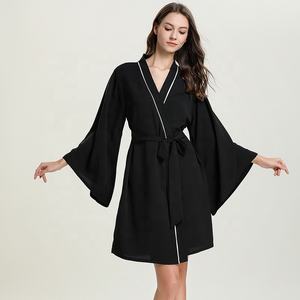 Diseño caliente de trajes de <span class=keywords><strong>novia</strong></span> ropa de dormir vestido perspectiva <span class=keywords><strong>Kimono</strong></span> de seda de las mujeres de Casa vestido de noche <span class=keywords><strong>blanco</strong></span> traje de <span class=keywords><strong>novia</strong></span> - Product Image 2