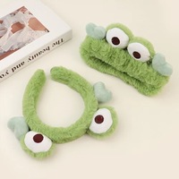 Épingle à cheveux unisexe en peluche faite à la main, motif grenouille verte de dessin animé, pour automne-hiver, accessoire de mode mignon et original, vente en gros