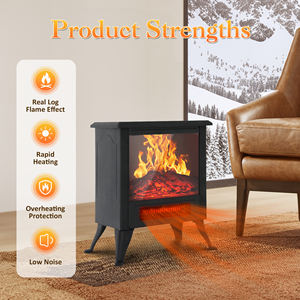Chimenea Eléctrica Portátil Independiente Konwin con <span class=keywords><strong>Efecto</strong></span> de <span class=keywords><strong>Llama</strong></span>, Calentador de Ambiente, <span class=keywords><strong>Estufa</strong></span> de Chimenea con Leña Real SFP201 - Product Image 3