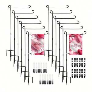 Drapeau de jardin décoratif une pièce, design personnalisé, couleurs vives, pour extérieur, avec support de poteau, modèle 2024 - Product Image 1