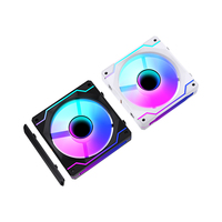 Lovingcool kipas pendingin komputer, desain cermin tak terbatas 120mm ARGB blok bangunan Splicing untuk casing PC