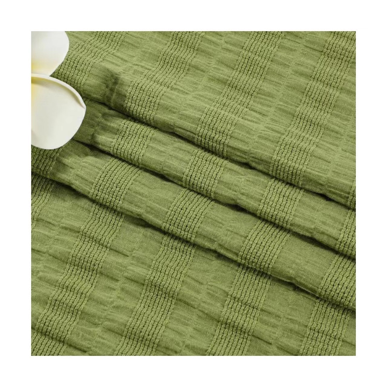 Пузырь морщин полосатый полиэстер хлопок футболка с коротким рукавом Рубашка-Платье собственными руками Сделай Сам ткань