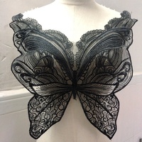 Multi Colors Polyester Mesh Broderie papillon Lace Neck Applique LT2598A