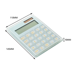 Calculatrice numérique électronique 12 chiffres, calculatrice solaire à double alimentation, véritable calculatrice de bureau <span class=keywords><strong>en</strong></span> acrylique - Product Image 2
