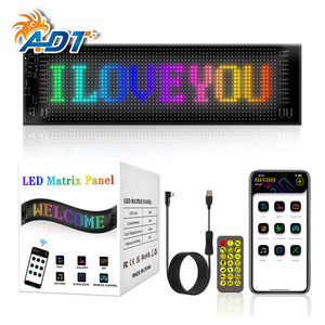 ป้ายไฟรถยนต์ Autodragons 20*64 พิกเซล RGB LED พร้อมภาพเคลื่อนไหว แผงพิกเซล LED แบบเมทริกซ์ DIY แผง LED แบบตั้งโปรแกรมได้ - Product Image 5