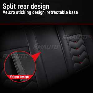 Fundas de Asiento para Automóviles de 5 Plazas, Cojines Protector de Asientos, Funda de Asiento de Coche Completa de Cuero PU Universal - Product Image 6