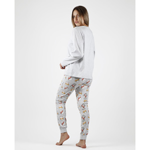 ADMAS Mignon Pyjama Respirant Manches Longues Bouton Personnalisé Taille Élastique-Bonjour Hiver pour Femmes Fabriqué en Modal Spandex pour Homewear - Product Image 3