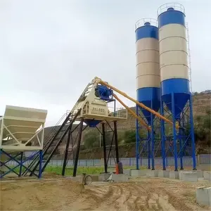 Factory Price Wet Mix Ready Mix HZS50 Stationary Concrete Batching Plant With Lifting Hopper For Sale