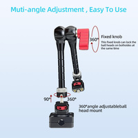 Support de montage de siège de voiture robuste réglable de 11 pouces, accessoires de support de pince de rétroviseur de moto