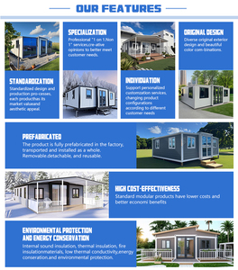 <span class=keywords><strong>Casa</strong></span> Contenedor Prefabricada de 40 pies, Expandible y Modular, para Vivienda, <span class=keywords><strong>Alquiler</strong></span> y Construcción - Product Image 4