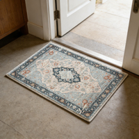 Tapis doux antidérapant personnalisé, tapis de bain en chenille à motif floral, paillasson