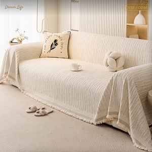 Plaid <span class=keywords><strong>de</strong></span> canapé rayé en velours doux et chenille, couverture décorative <span class=keywords><strong>de</strong></span> luxe DL, OEM - Product Image 1