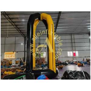 Trampoline spécial jaune et noir PVC gonflable maison de rebond thermoscellée maison de saut portable pour garçons - Product Image 1