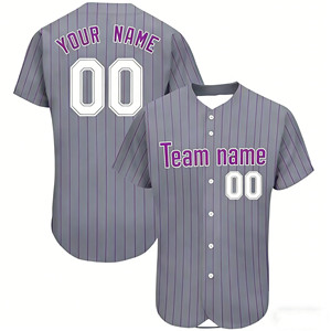 Maillot de baseball unisexe pour jeunes, personnalisable, tailles S-3XL, en polyester, vêtement de sport respirant imprimé par sublimation, grandes tailles - Product Image 2
