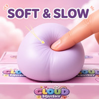 Mainan Squishy TPR Bentuk Awan, Slow Rising, Pereda Stres, Mainan Remas untuk Anak-anak dan Dewasa