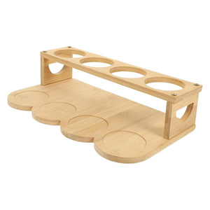 Étagère à épices de comptoir de cuisine transfrontalière avec compartiments, support à verres à vin multifonctionnel en bambou et en bois - Product Image 5