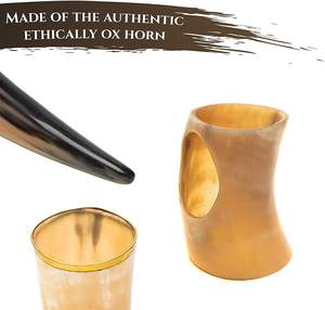 Taza de cuerno hecha a mano de alta calidad auténtica, diseño Animal único, suavidad ecológica, técnica pulida, artesanías naturales - Product Image 4