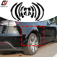 Garnitures de passage de roue noir brillant pour Tesla Model Y 2018-2024, extensions d'ailes en ABS, protection de carrosserie extérieure, kit de style