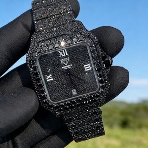 Relojes Automáticos de Alta Calidad con Moissanita Negra Vvs1 Color D para Hombre, <span class=keywords><strong>Reloj</strong></span> de Pulsera con Caja de Zafiro <span class=keywords><strong>Barato</strong></span> - Product Image 1