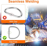 Großhandel Flat Dee Ringe 10MM Handtasche Hardware Antik Messing vernickelt Metall d Ring für Craft Bag Gürtel