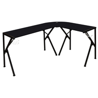 Bureau d'ordinateur de bureau de club de jeu en gros, table de course en forme de L, lumières led RBG, configuration de jeu, bureau d'angle avec USB pour PC